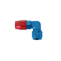 Earl’s 90 Degree Swivel-Seal® Hose End -8 AN - Red/Blue - Clamshell Package - 809008ERLP
