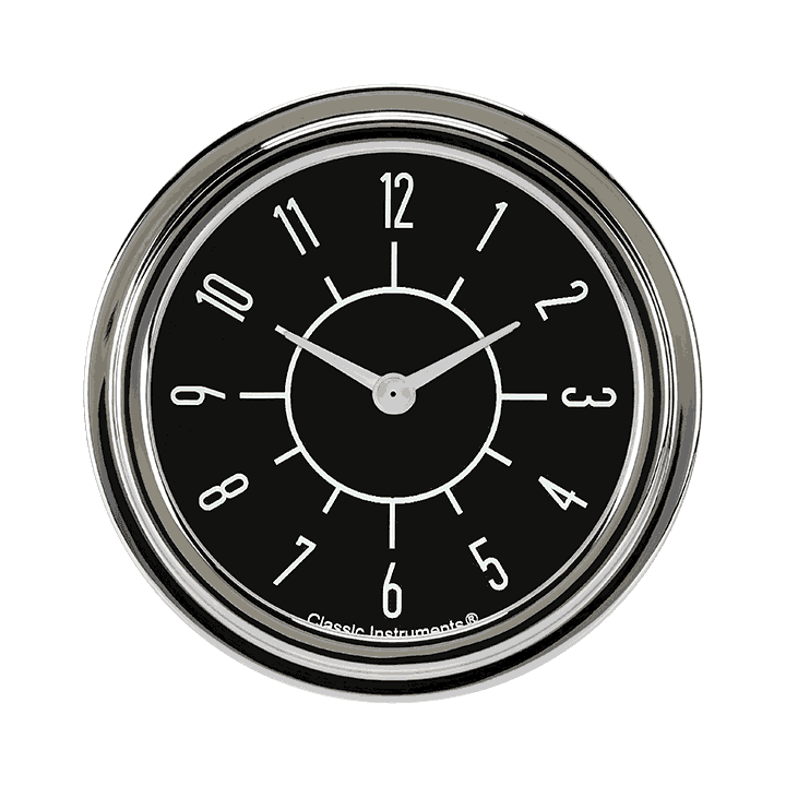 Classic Instruments 6-Pack Matching Black 2-5/8" Clock - SX92BSLF