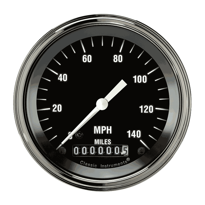 Classic Instruments Hot Rod 3-3/8" Speedometer Gauge - HR55SLF