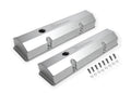 Holley Sniper Valve Cover - Fabricated Aluminum - SBC - Perim Bolt - Flat - Anodized - 890010