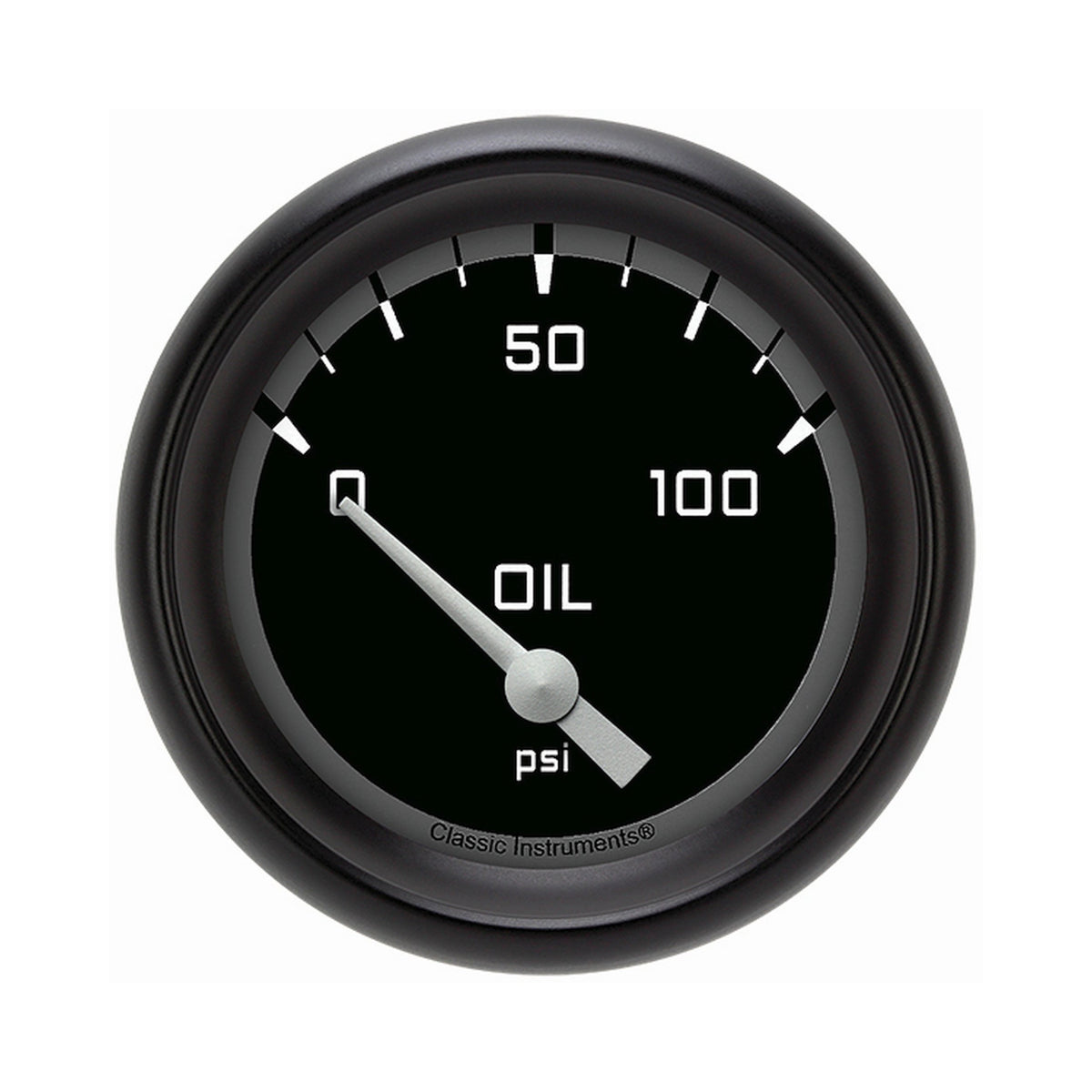 Classic Instruments Autocross Gray 2-5/8" Oil Pressure Gauge - AX281GBPF