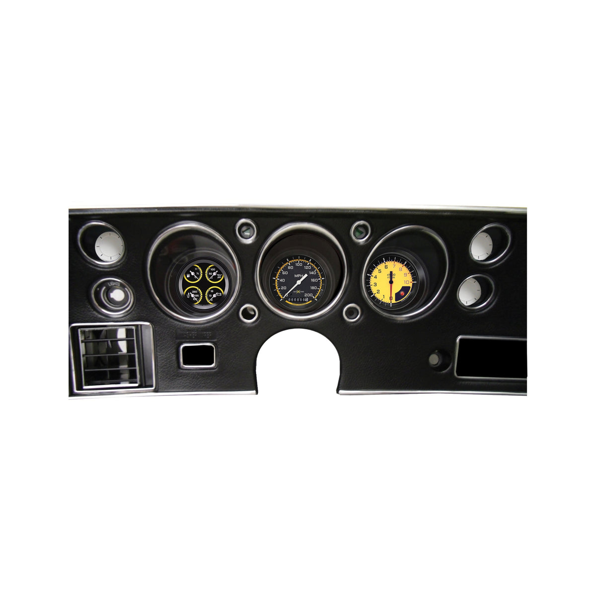 Classic Instruments AutoCross Yellow 1970-72 Chevelle SS Package - CV70AXY