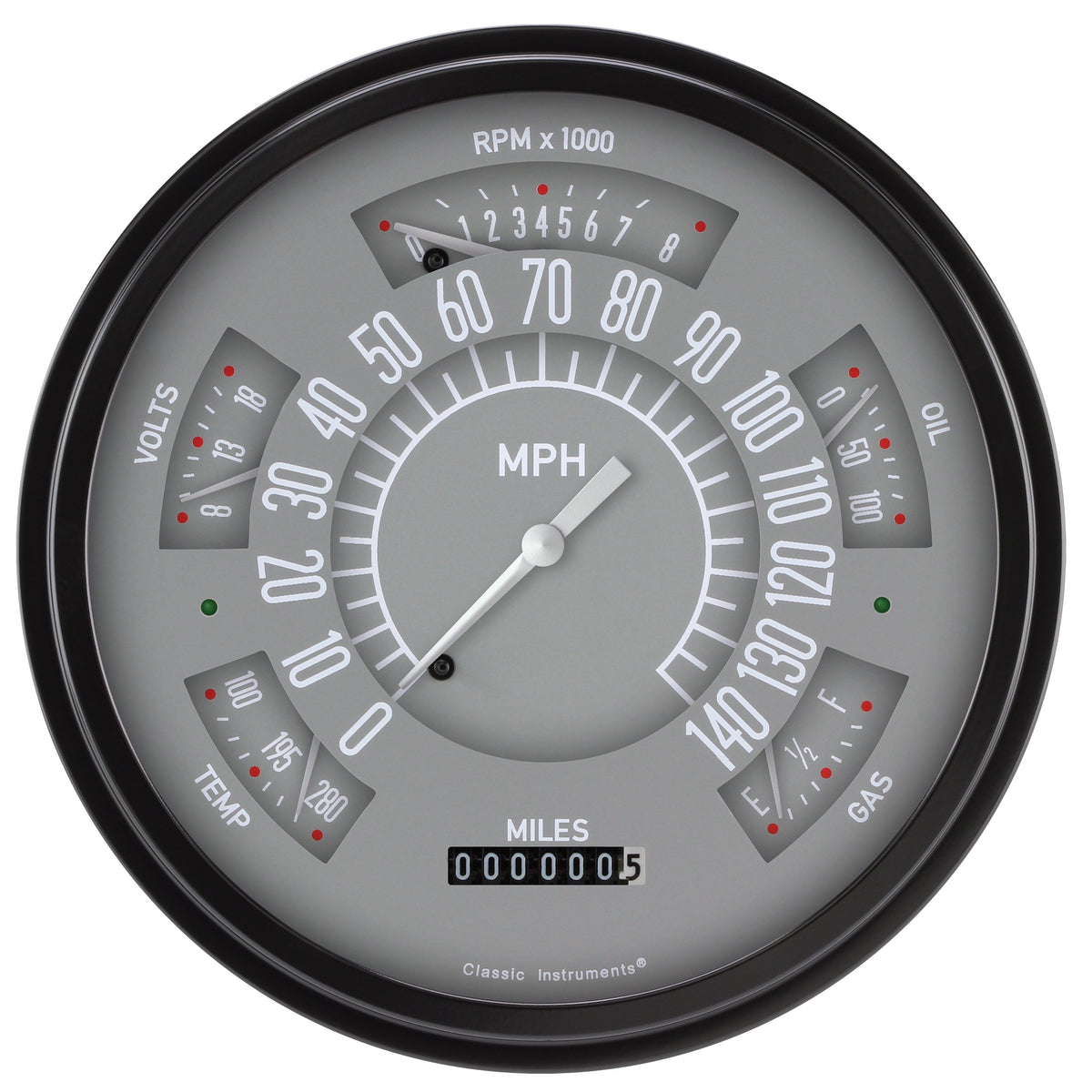 Classic Instruments 1966-77 Bronco Gray Gauge Package - FB66G
