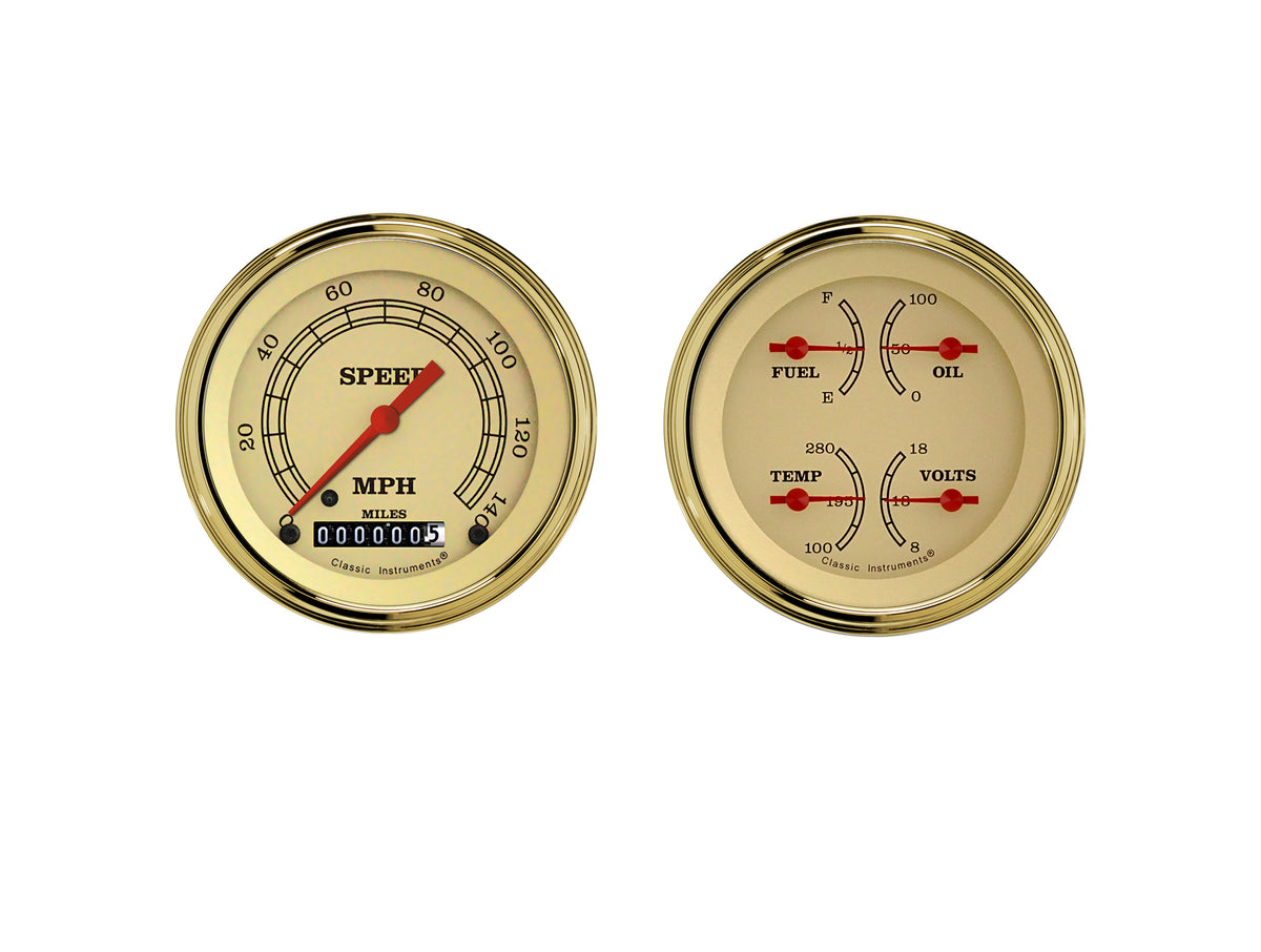 Classic Instruments Vintage Series 3" Speedo/Quad Set-GM - VT02GLF