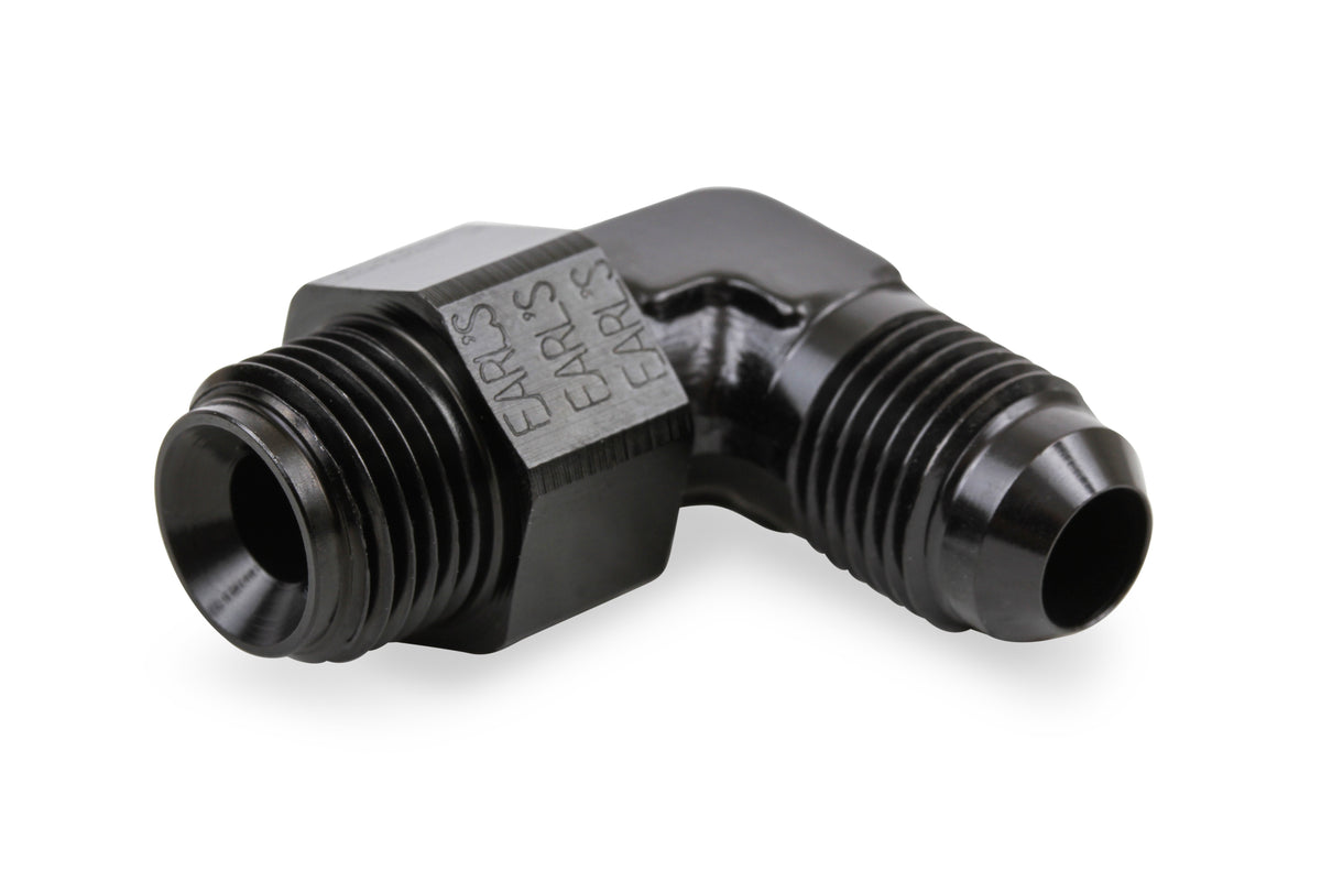 Earl’s 90 Degree -6 AN Male to 5/8"-18 Inverted Flare Male Swivel - AT949096ERL