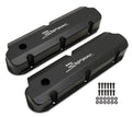 Holley Sniper Valve Cover - Fabricated Aluminum - Ford Small Block - Tall - Black - 890011B