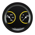 Classic Instruments AutoCross Yellow 3-3/8" Temperature & Volt Dual Gauge - AX74YBLF