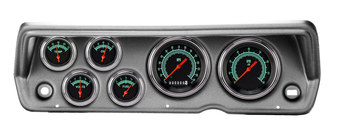 Classic Instruments 1970-76 Duster G/Stock Six Gauge Set Mopar - CDDU70GS01BA