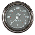 Classic Instruments Silver Gray 2-1/8" Oil Temperature Gauge - SG128SLF