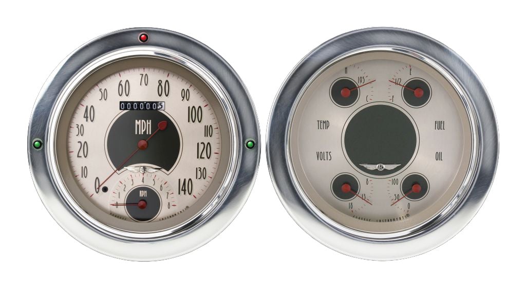 Classic Instruments 1954-55 American Nickel Chevy Truck 5" Speedtach/Quad-LS Gauge - CT54AN62-LS