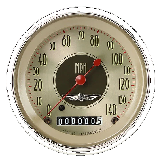 Classic Instruments American Nickel 3" Speedometer Gauge (140 MPH) - AN55SLC