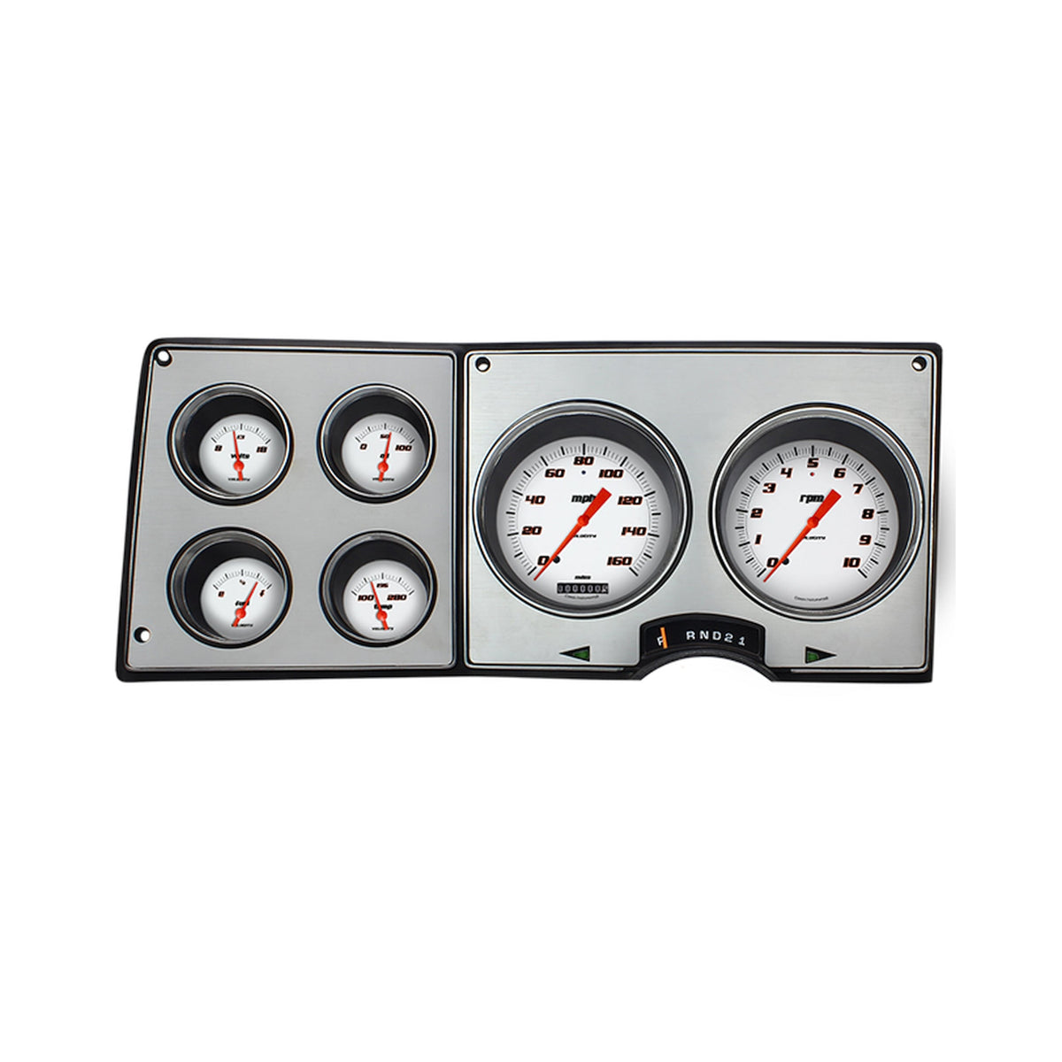 Classic Instruments 1973-87 Velocity White Chevy Truck, Metric-LS - CT73VSW-M-LS