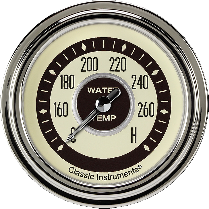 Classic Instruments Nostalgia VT 2-5/8" Full Sweep Water Temperature Gauge - NT326SLC-02