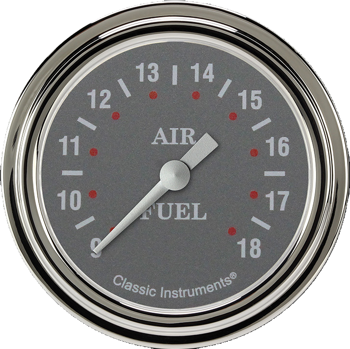 Classic Instruments Silver Gray 2-5/8" Air Fuel Ratio Gauge - SG394SLF
