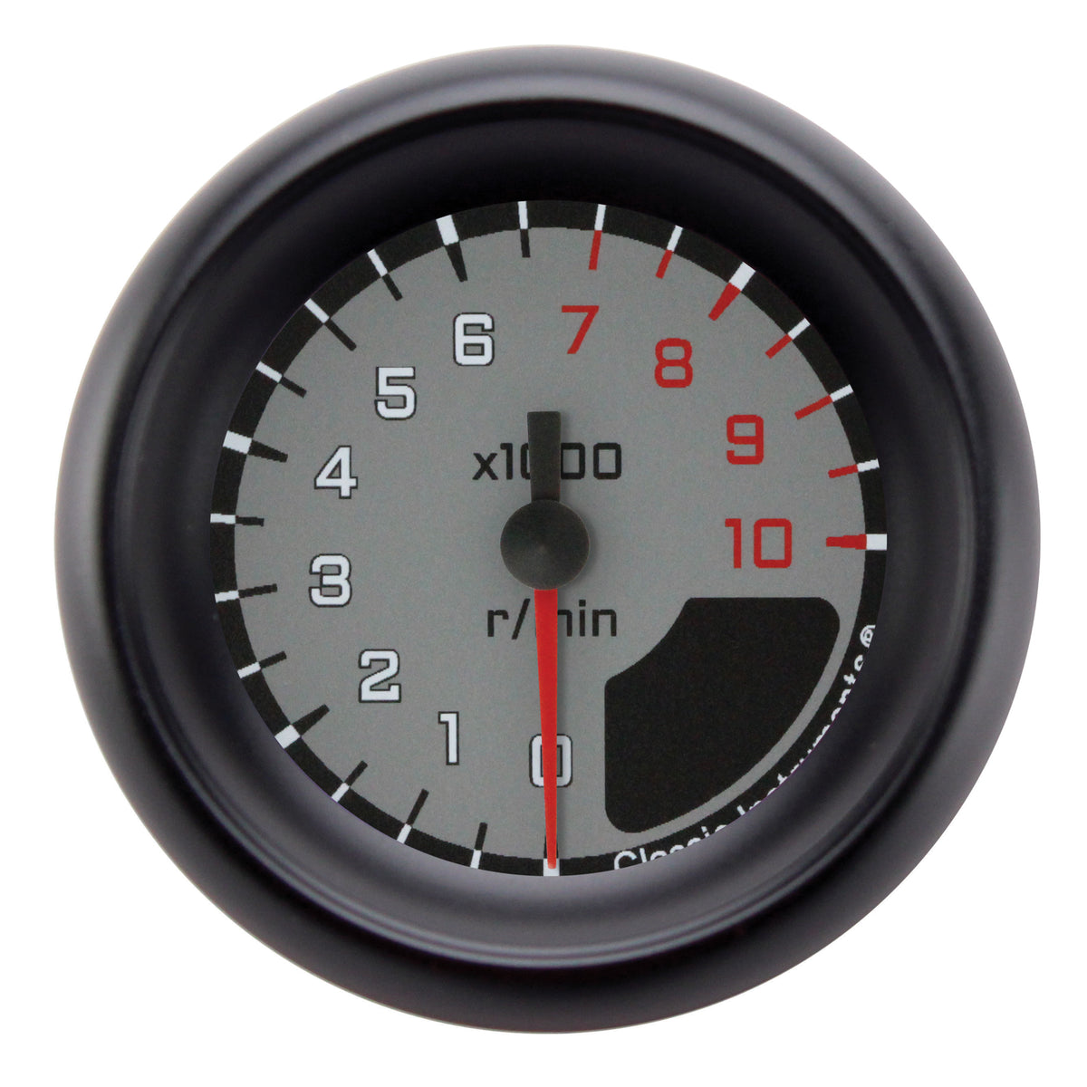 Classic Instruments Autocross Gray 2-1/8" Tachometer Gauge - AX183GBPF