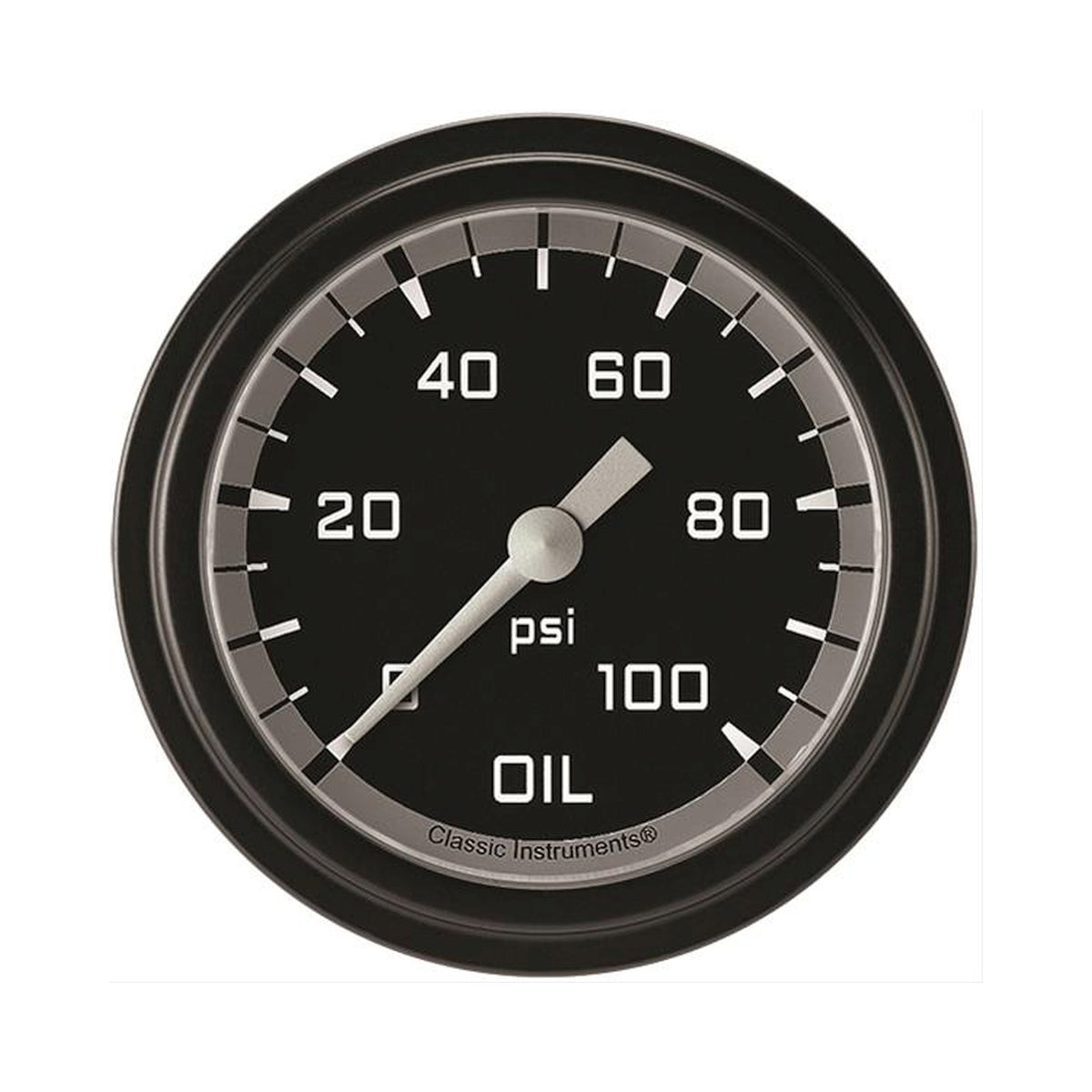 Classic Instruments Autocross Gray 2-5/8" Oil Pressure Gauge - AX381GBLF