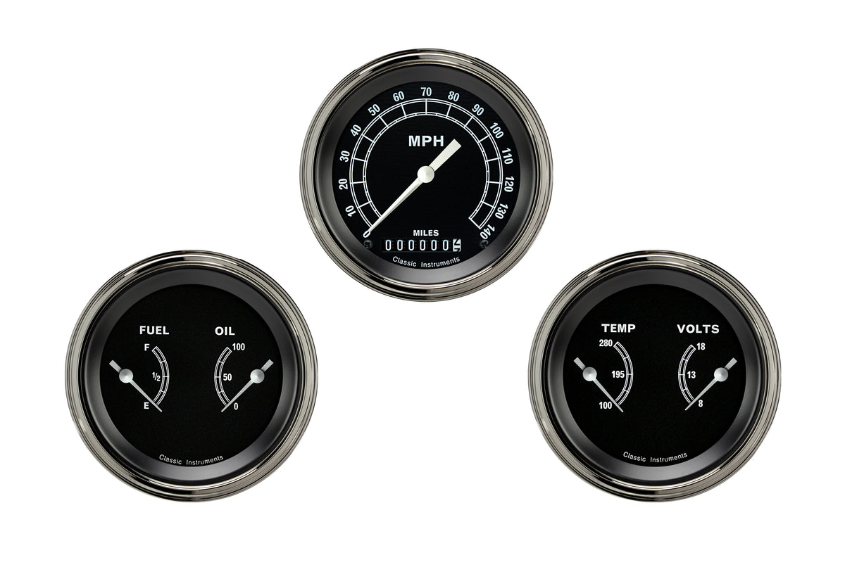 Classic Instruments Traditional 3" Speedo/2 Duals-GM - TR04SLC