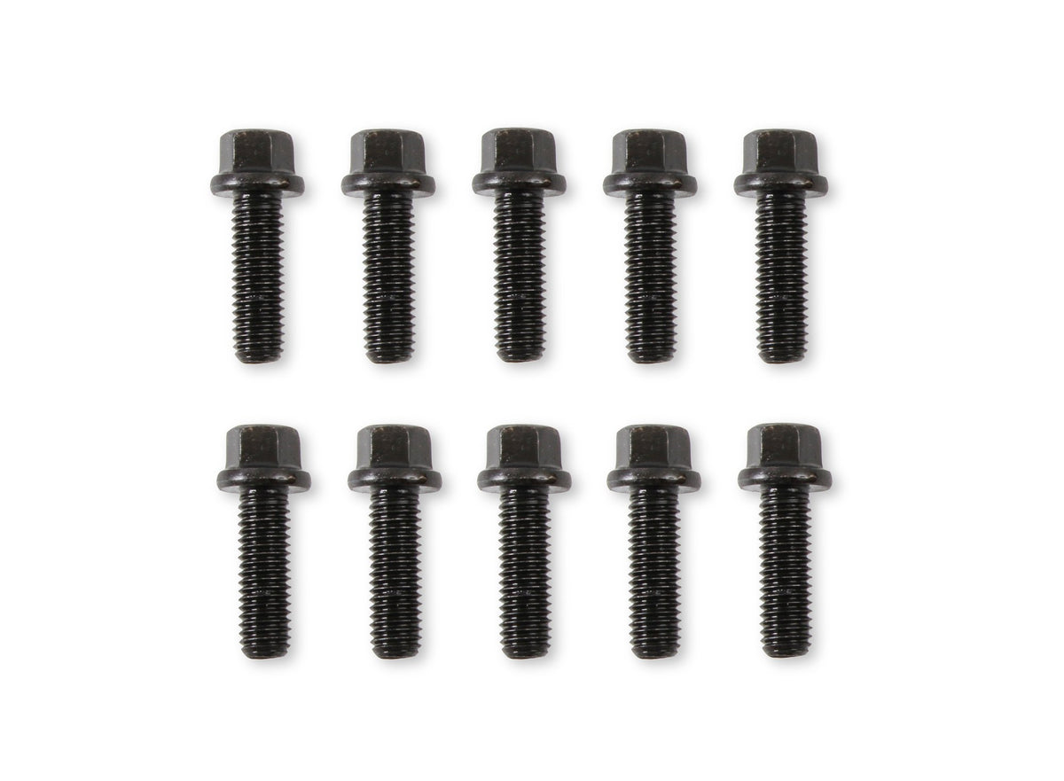 Mr. Gasket Header Bolts - M8-1.25 25mm Hex Head - Black Oxide - 918G