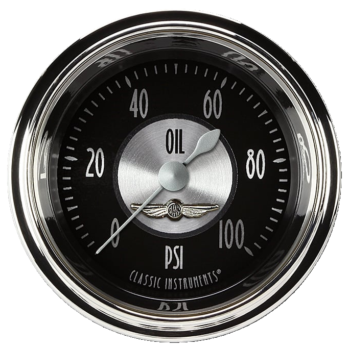 Classic Instruments All American Tradition 2-1/8" Oil Pressure Gauge - AT181SHC