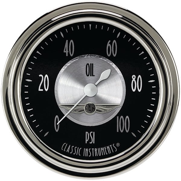 Classic Instruments All American Tradition 2-5/8" Oil Pressure Gauge - AT381SLC