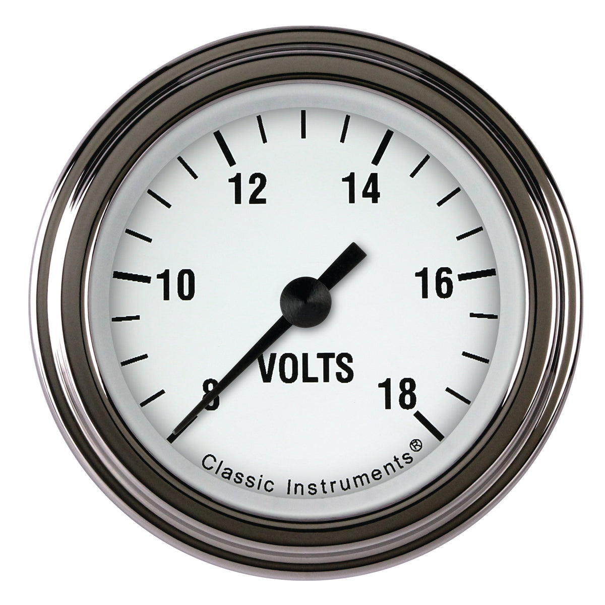 Classic Instruments White Hot 2-1/8" Volt Gauge - WH130SLF