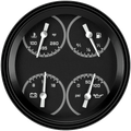 Classic Instruments AutoCross Gray 4-5/8" Quad Gauge - AX31GBLF