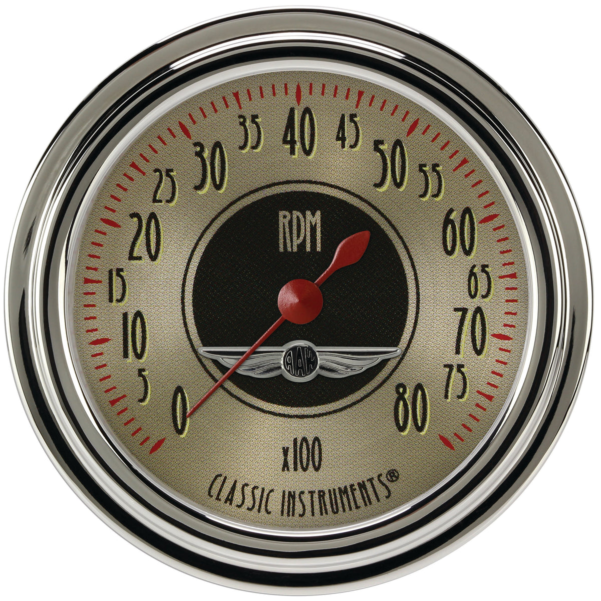 Classic Instruments All American Nickel 2-5/8" Tachometer Gauge - AN383SLC