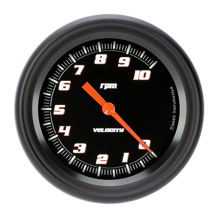 Classic Instruments Velocity Black 3" Tachometer Gauge (10K) - VS10BBPF