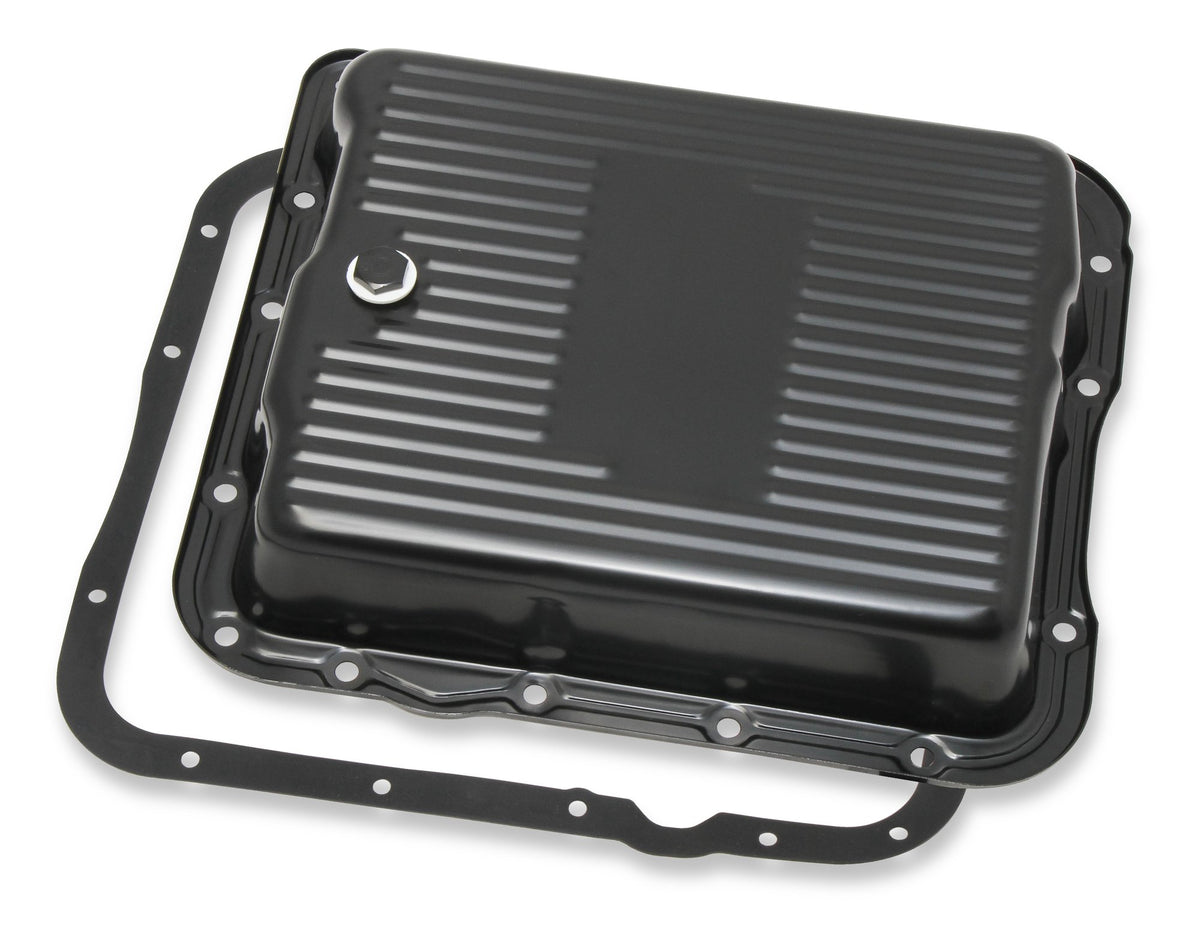 Mr. Gasket Transmission Oil Pan - Black Steel - 9767BMRG