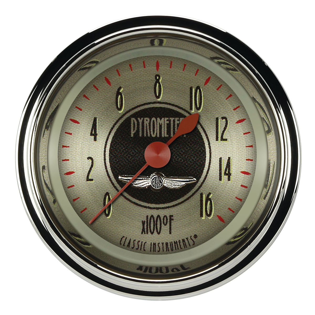 Classic Instruments All American Nickel 2-1/8" Exhaust Gas Tempature Gauge - AN198SHC