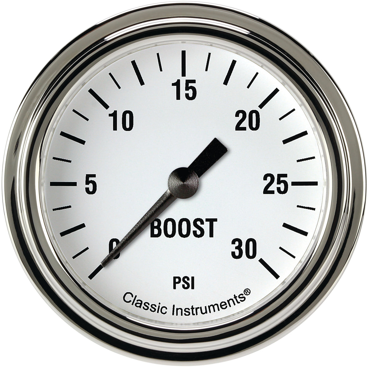 Classic Instruments White Hot 2-5/8" Boost Gauge (30 PSI) - WH342SLF