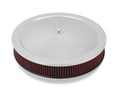 Holley 4150 Drop Base Air Cleaner Chrome w/3" Red Washable Gauze Filter - 120-4130