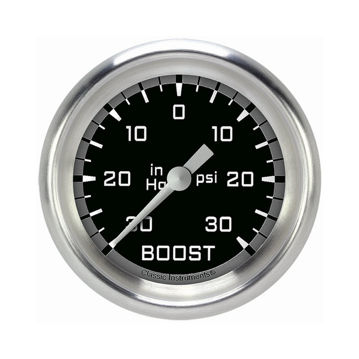 Classic Instruments Autocross Gray 2-5/8" Boost/Vacuum Gauge - AX341GAPF