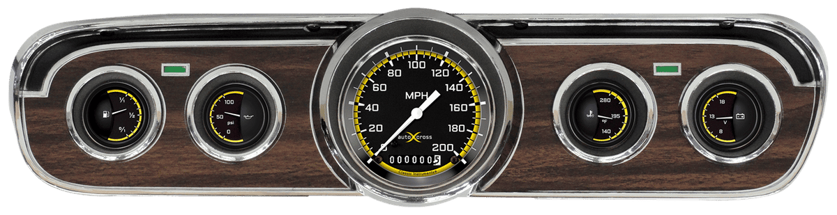 Classic Instruments AutoCross Yellow 1965-66 Mustang Package - MU65AXY00