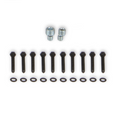 Holley Hardware Kit For 300-294Bk And 300-295Bk Split Intake-Black - 508-42