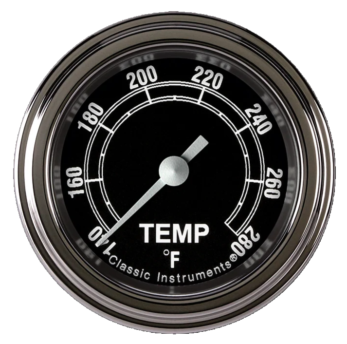 Classic Instruments Traditional 2-1/8" Full Sweep Water Temperature Gauge - TR126SLF-12