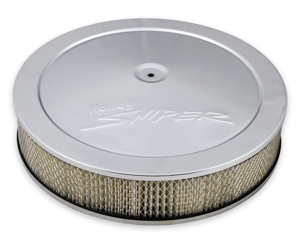 Holley Sniper EFI Air Cleaner Assembly - 14" x 3" - Chrome - 120-530