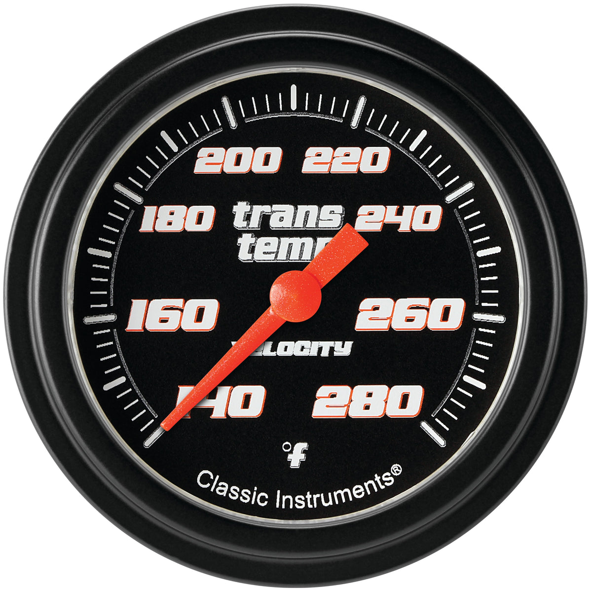 Classic Instruments Velocity Black 2-5/8" Transmission Temperature Gauge - VS327BBLF