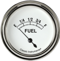 Classic Instruments Classic White 2-5/8" Fuel Level Gauge - CW209SLF
