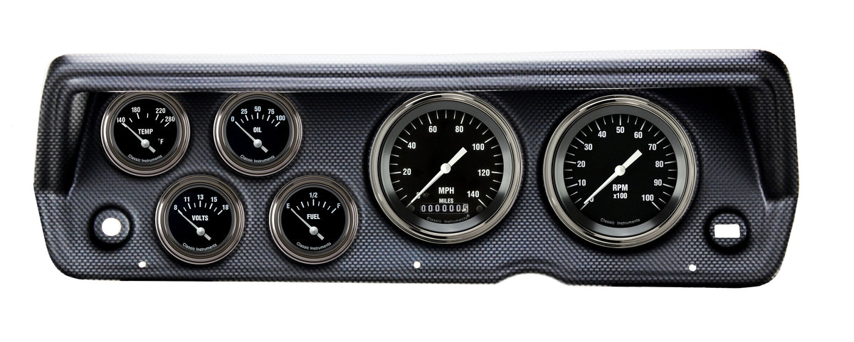 Classic Instruments 1970-76 Duster Hot Rod Six Gauge Set Mopar - CDDU70HR01CF