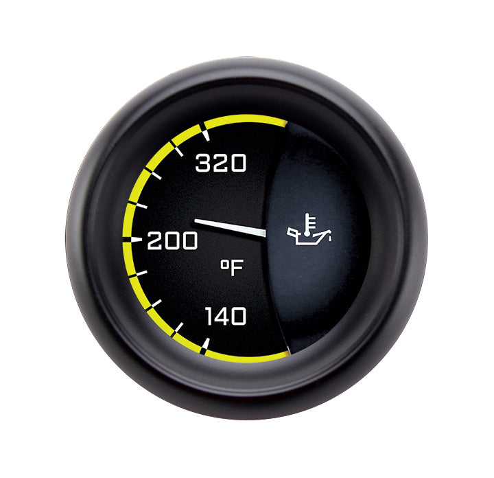 Classic Instruments Autocross Yellow 2-1/8" Oil Temperature Gauge - AX28YBPF