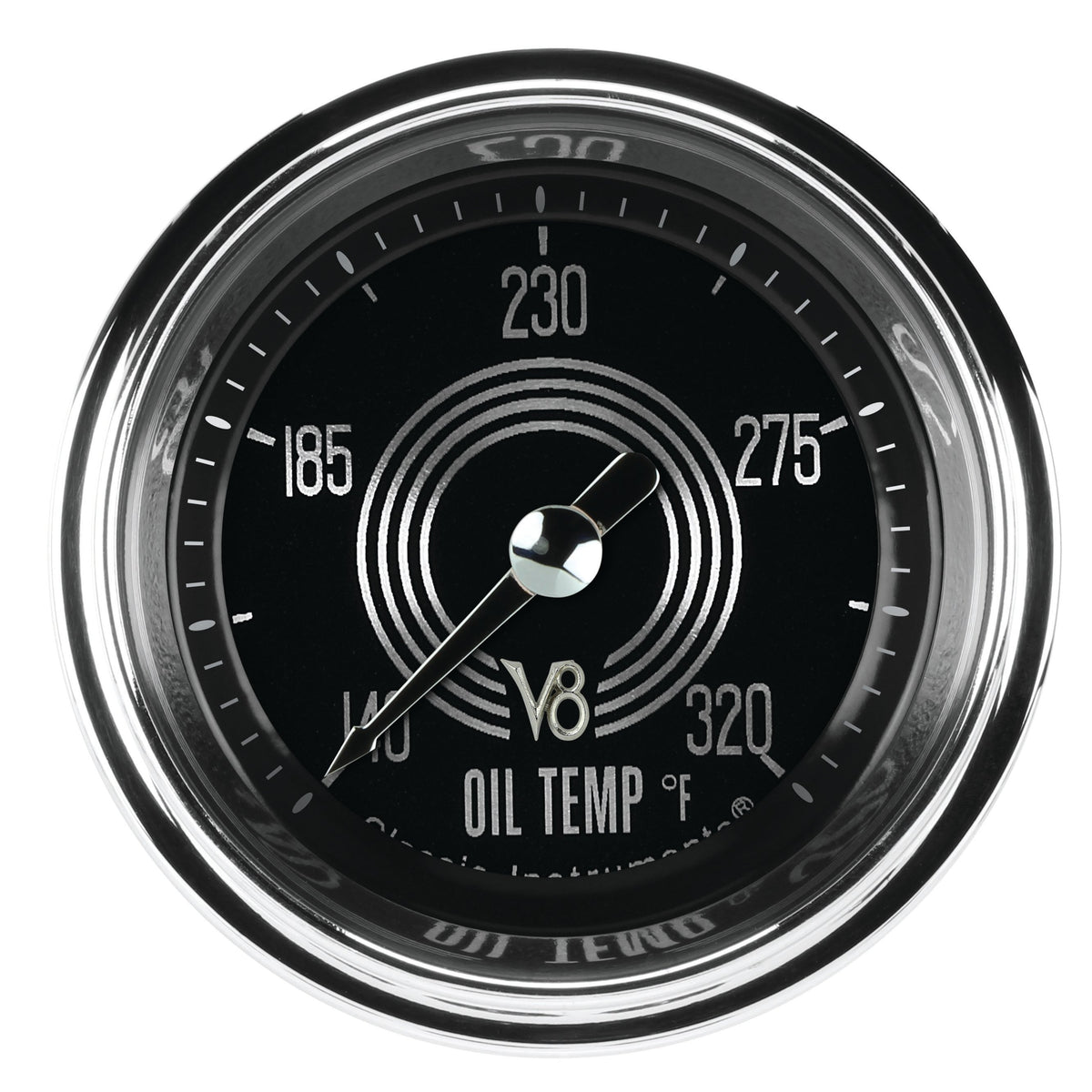Classic Instruments V8 Speedster 2-1/8" Oil Temperature Gauge - V8SR128SHC
