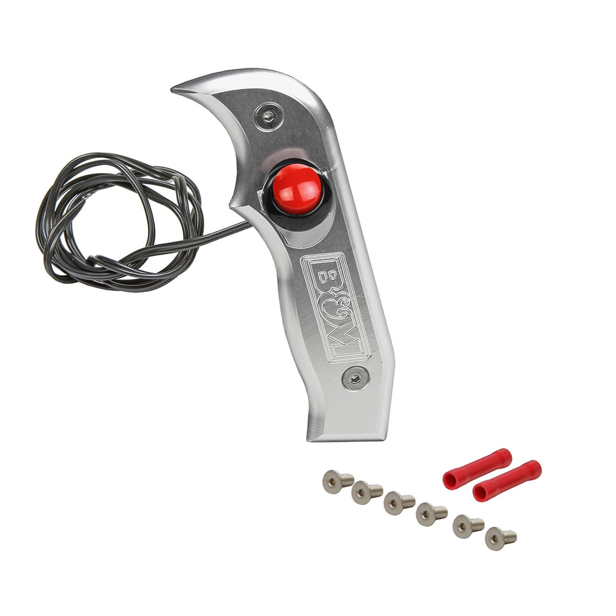 B&M Magnum Grip Side Plate with Button - Left - Clear - 81060