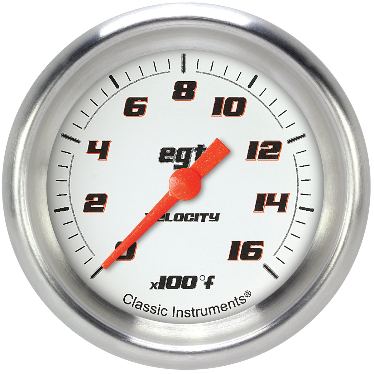 Classic Instruments Velocity White 2-5/8" Exhaust Gas Tempature Gauge - VS398WAPF