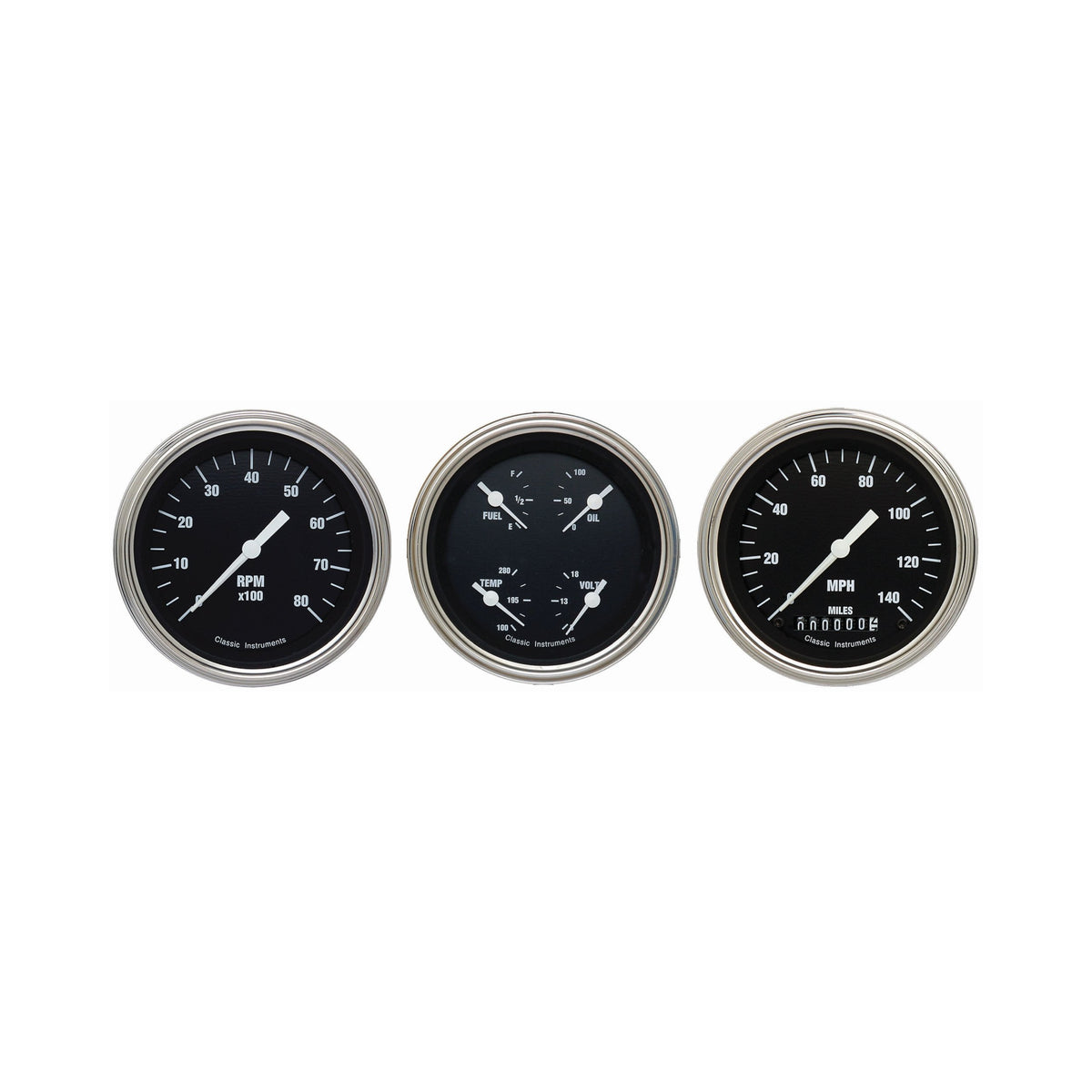Classic Instruments Hot Rod 3" Speedo/Quad/Tach-GM - HR03SLC