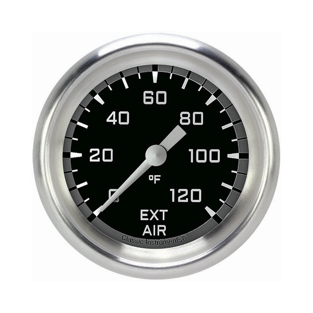 Classic Instruments Autocross Gray 2-5/8" External Air Tempature Gauge - AX399GAPF
