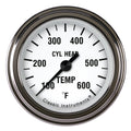 Classic Instruments White Hot 2-1/8" Cylinder Head Tempature Gauge - WH197SLF