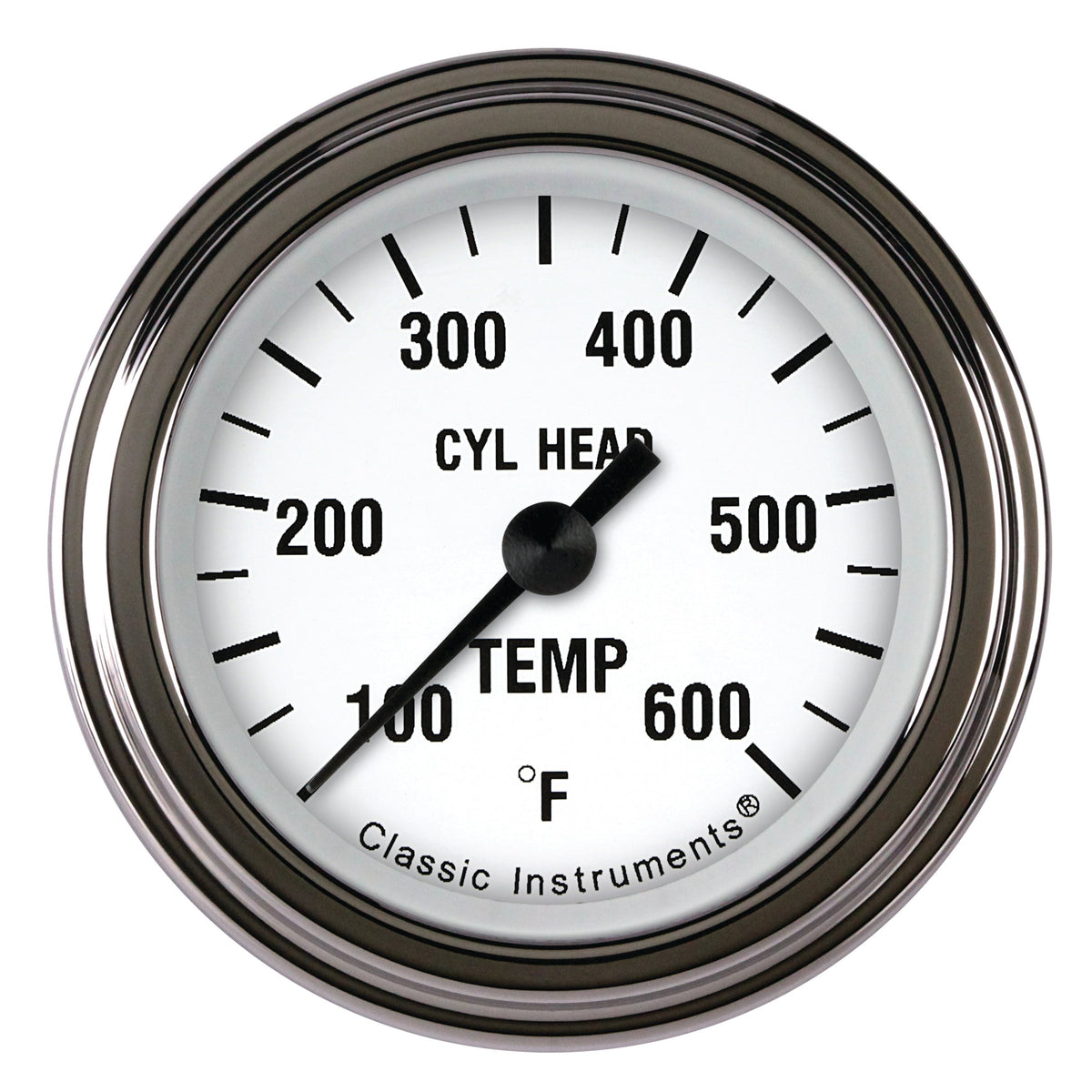 Classic Instruments White Hot 2-1/8" Cylinder Head Tempature Gauge - WH197SLF