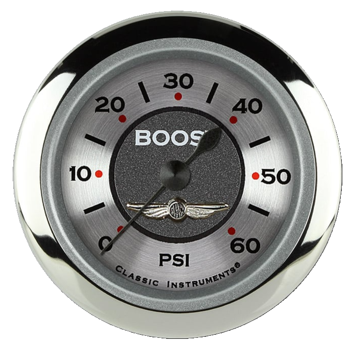 Classic Instruments All American 2-1/8" Boost Gauge (60 PSI) - AW143SRC