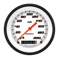 Classic Instruments Velocity White 3-3/8" Speedometer Gauge - VS57WBLF